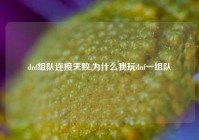 dnf组队连接失败,为什么我玩dnf一组队