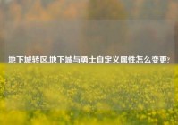地下城转区,地下城与勇士自定义属性怎么变更?