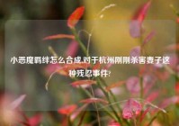 小恶魔羁绊怎么合成,对于杭州刚刚杀害妻子这种残忍事件?
