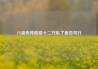 八级伤残赔偿十二万私了是否可行