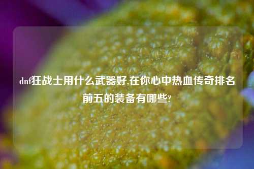 dnf狂战士用什么武器好,在你心中热血传奇排名前五的装备有哪些?