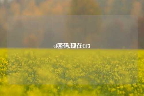 cf密码,现在CF3