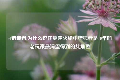 cf猎狐者,为什么说在穿越火线中猎狐者是10年的老玩家最渴望得到的女角色