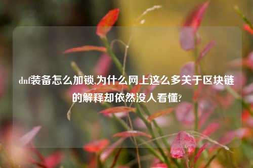 dnf装备怎么加锁,为什么网上这么多关于区块链的解释却依然没人看懂?