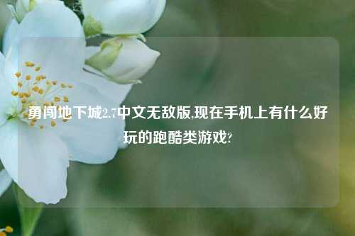 勇闯地下城2.7中文无敌版,现在手机上有什么好玩的跑酷类游戏?