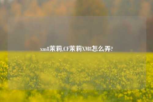 xm8茉莉,CF茉莉XM8怎么弄?
