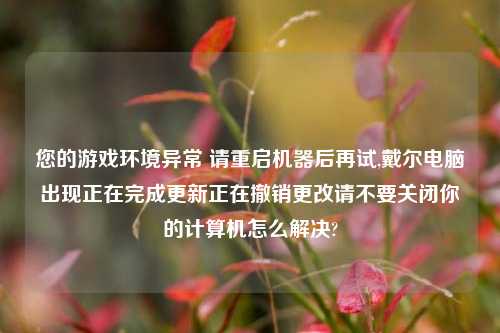 您的游戏环境异常 请重启机器后再试,戴尔电脑出现正在完成更新正在撤销更改请不要关闭你的计算机怎么解决?