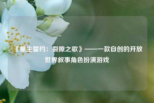 《星尘誓约：裂隙之歌》——一款自创的开放世界叙事角色扮演游戏