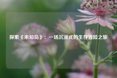 探索《未知岛》：一场沉浸式的生存冒险之旅