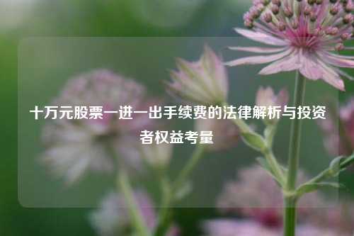 十万元股票一进一出手续费的法律解析与投资者权益考量