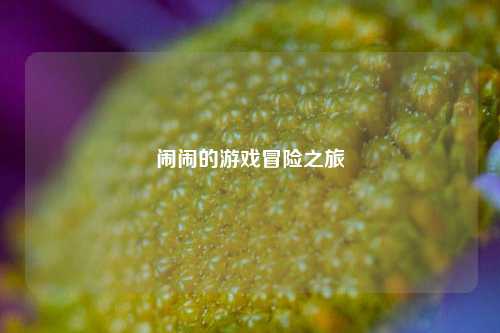 闹闹的游戏冒险之旅