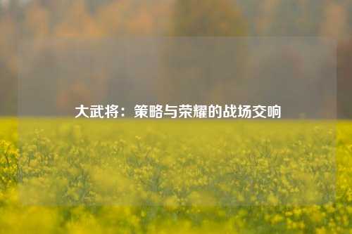  大武将：策略与荣耀的战场交响