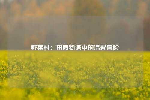 野菜村：田园物语中的温馨冒险