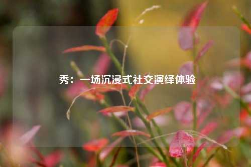  秀：一场沉浸式社交演绎体验