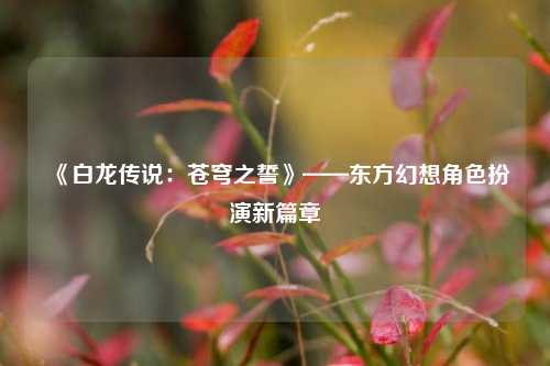 《白龙传说：苍穹之誓》——东方幻想角色扮演新篇章
